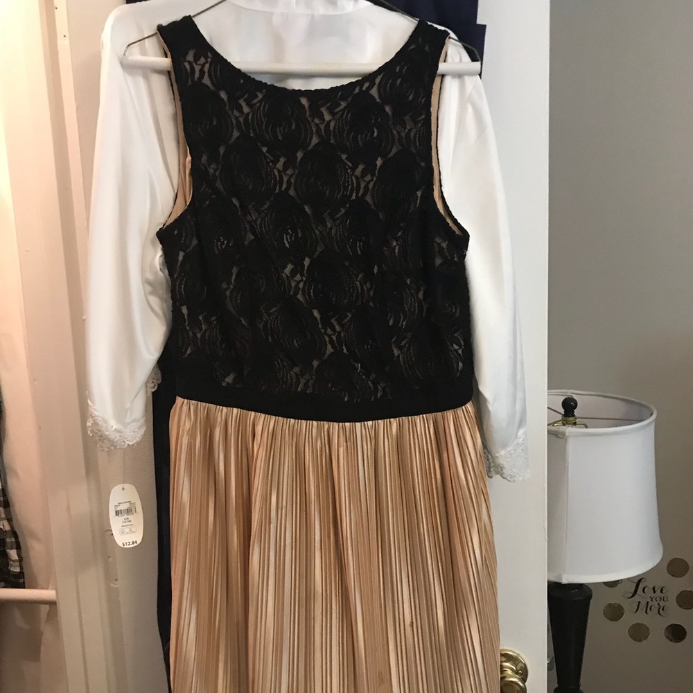 Black and gold dress